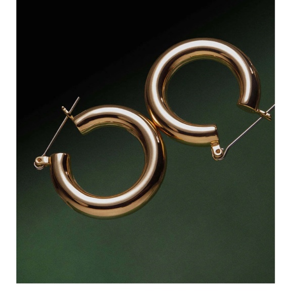 Luv AJ - Baby Amalfi Tube Hoops - Gold - Super Lightweight - Never Worn - Picture 7 of 15